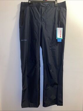 Marmot Men's Black Cargo Rain Pants Waterproof Outdoor NWT size Large